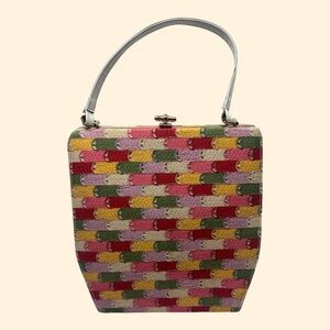 1960s vintage  Mar-Shal Vintage Multicolor Tapestry Handbag